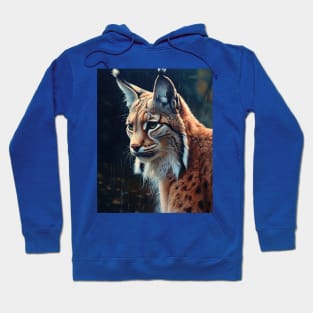 Oil Paint Hyperrealism: Amazing Zoo Lynx Hoodie